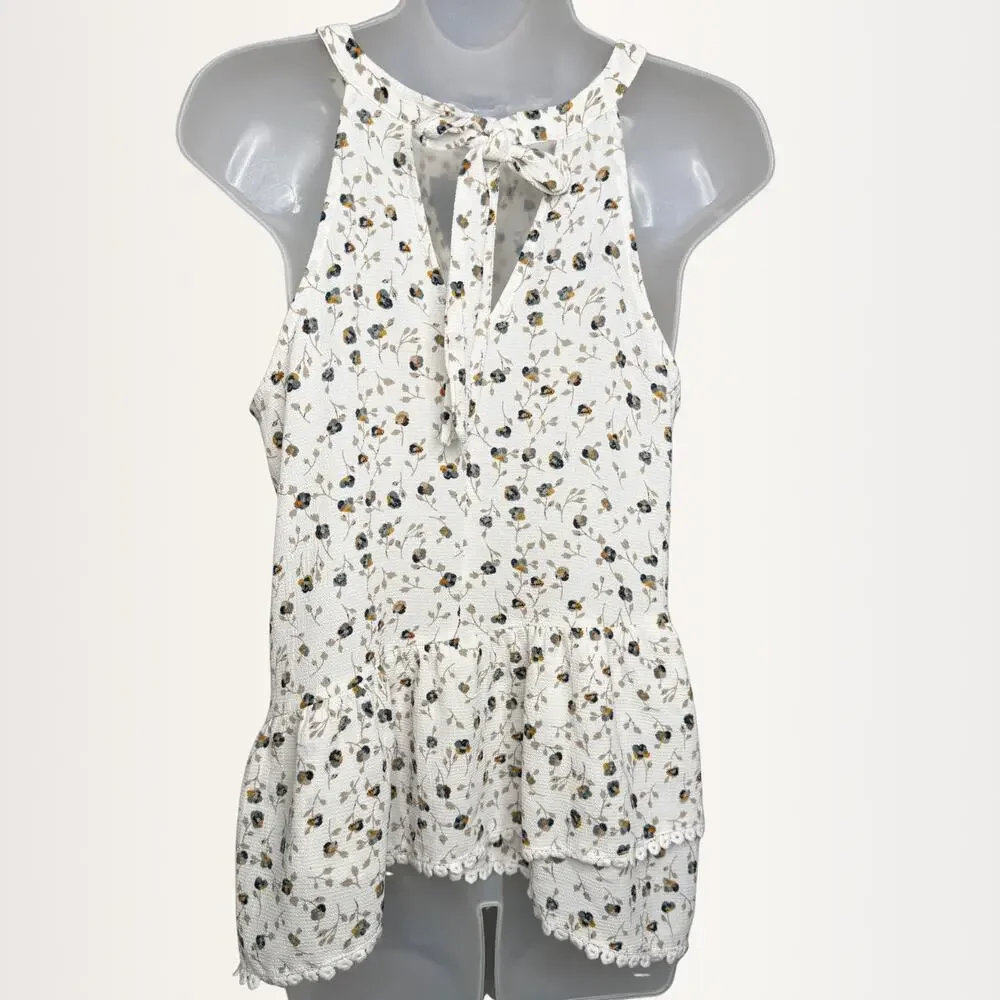 Altar'd State Floral Peplum Halter Top - Picture 3 of 6